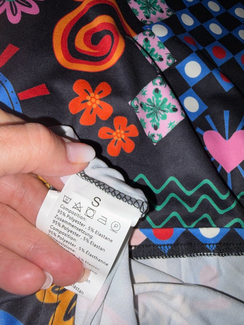 Women’s Black Multicolor Printed Square-Neck Dress - Picture 3 of 7